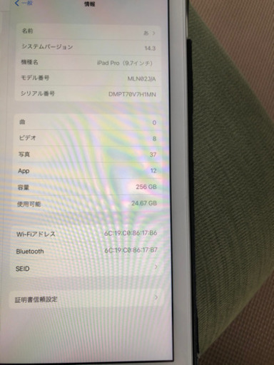 iPad  Pro 9.7 256G 中古品