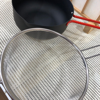 未使用品　ポテト　フライヤー　揚げ物　天ぷら鍋　バスケット　ザル　便利　人気商品　現品限り　の画像