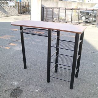 カウンターテーブル ダイニングテーブル ハイテーブル 木製天板 ...