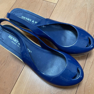 HENRY & HENRY ラバーウエッジサンダル　ネービー