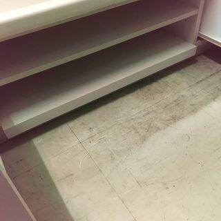 【リサイクルショップどりーむ荒田店】No5928 TV台　テレビボード　大型テレビ対応　ホワイト　人気カラー　状態良好　模様替え　５５型　６０型　中古　美品の画像