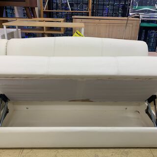 ★ 3人掛けソファ セパレート＆収納 ソファ 白色 無地 インテリア 家具 ☆ 買取帝国朝霞店 の画像