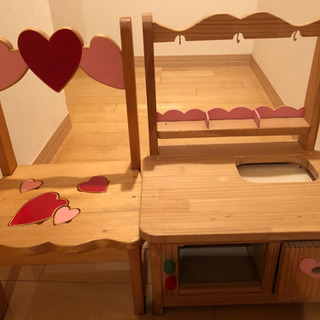 ままごとキッチン　ハンドメイド　子供　椅子　チェアの画像