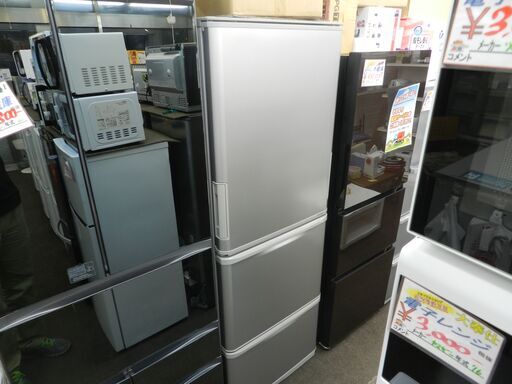 【配送・設置無料】セット割引有り★美品! 2020年製 シャープ SJ-W352E-S [冷蔵庫 (350L・どっちもドア) 3ドア シルバー系]