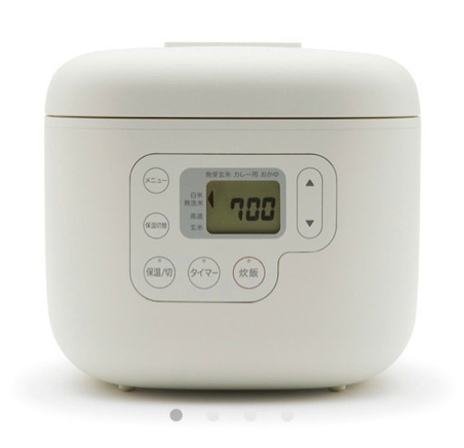 無印良品　しゃもじ置き付き炊飯器・３合 型番：ＭＪ‐ＲＣ３Ａ２