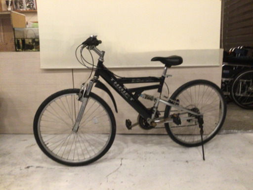 【前後サスペンション付き】26インチ　マウンテンバイク　ブラック