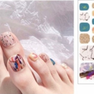 やすり アル綿 つき ネイルシール　フットネイル ペディ シート　①の画像