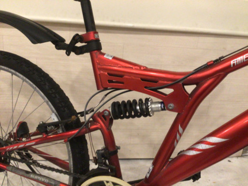 【前後サスペンション付き】MTB レッド