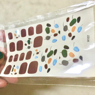 やすり アル綿 つき ネイルシール　フットネイル ペディ シート　④の画像
