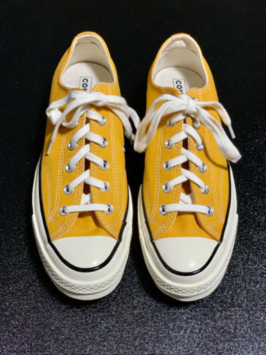 送料込 新品 26㎝ US7.5 チャックテイラー CT70 サンフラワー 黄 黒 海外店購入 三ッ星 コンバース CONVERSE藤原ヒロシ fragment イエロー