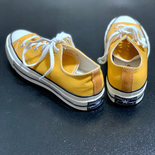 送料込 新品 26㎝ US7.5 チャックテイラー CT70 サンフラワー 黄 黒 海外店購入 三ッ星 コンバース CONVERSE藤原ヒロシ fragment イエローの画像