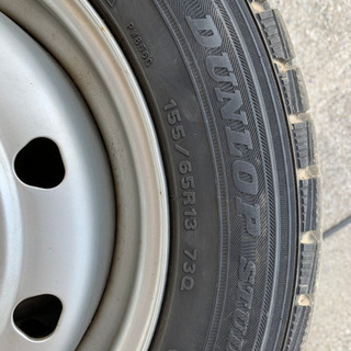 155/65/13 軽自動車 ダンロップスチールホイル付スタットレス中古