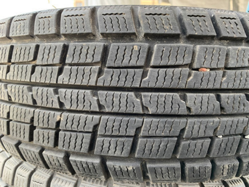 155/65/13 軽自動車 ダンロップスチールホイル付スタットレス中古タイヤ4本セット引取限定