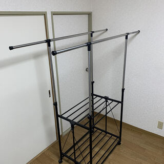 折りたたみ式ハンガーラック（2段）