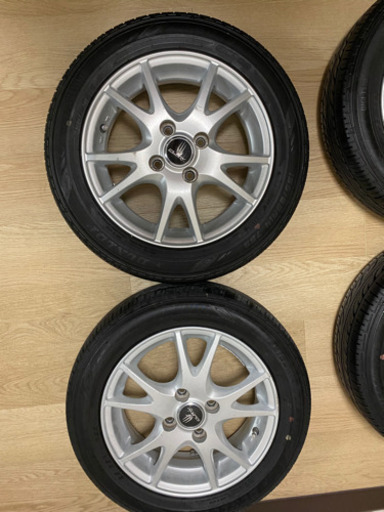 CLAW X-1〈14×4.5J 4×100 45〉2018製バリ溝DUNLOPサマータイヤ4本セット