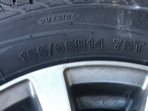 売切れ！2019年製 バリ山！155/65R14  グリンランダー(GRENLANDER) Winter GL868 スタッドレスタイヤ ホイール付き4本セット