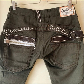  LOLITA JENS  デニム ジーンズ  カーキ  Sの画像
