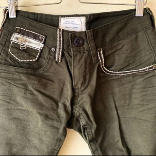  LOLITA JENS  デニム ジーンズ  カーキ  Sの画像