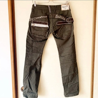  LOLITA JENS  デニム ジーンズ  カーキ  Sの画像