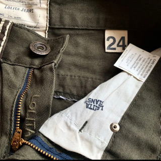  LOLITA JENS  デニム ジーンズ  カーキ  Sの画像