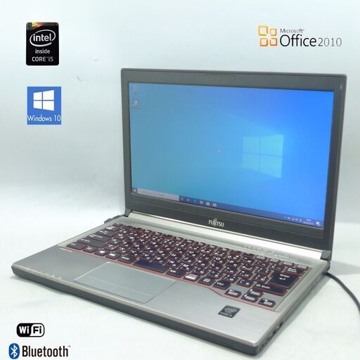 ノートパソコン 中古良品 13.3型 富士通 E734/K 第4世代Core i5 8GB DVDマルチ 無線 Wi-Fi Bluetooth Windows10 LibreOffice