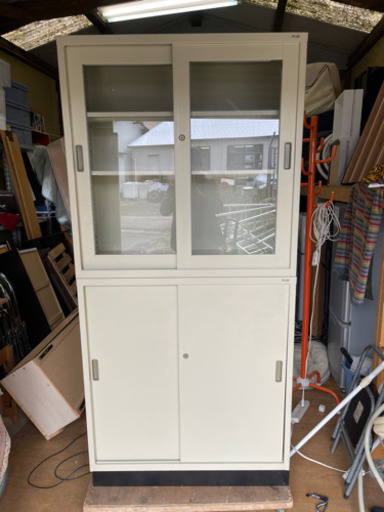 【リサイクルショップ八光　田上店　配達・設置OK】プラス(PLUS)  収納家具 引き違い書庫シリーズ 3点セット