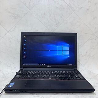 初心者最適 決算セール Windows10搭載 中古良品 15.6型 富士通 A553/H ノートパソコン Celeron 4GB 320G DVDマルチ テンキー Office