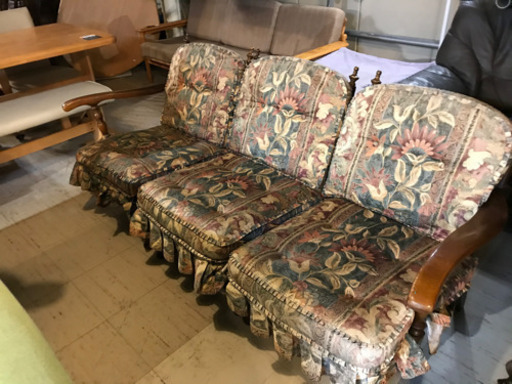 JF01398 飛騨産業 キツツキ ヴィンテージ 3Pソファ