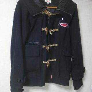 中古　UP!SMILE  ダッフルコート　黒　Lサイズ