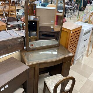 フランスミラー イス付きドレッサー セントポーリア ナラマサ