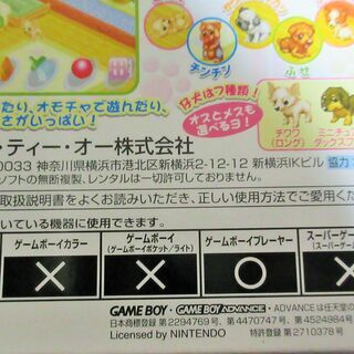 ☆ゲームボーイアドバンス GBA/かわいい仔犬ミニ　わんこと遊ぼう！！　小型犬◆お家の中も、お空の下もいつも一緒の画像