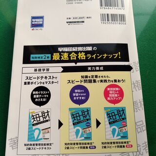 知的財産管理技能検定　2級学科　スピード問題集の画像