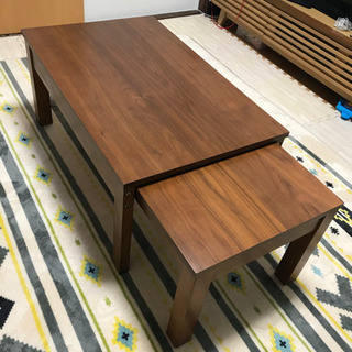 木製伸縮テーブル　80cm〜140cmの画像