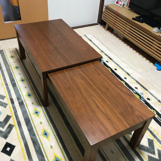 木製伸縮テーブル　80cm〜140cmの画像