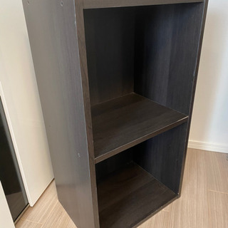 山善 カラーボックス ブラウン 40×74×29cmの画像