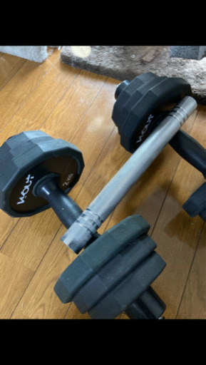 ダンベル10kg×2とシャフト