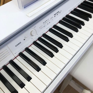 CASIO☆88鍵盤デジタルピアノ☆Privia☆PX-750☆2012年製☆動作確認済☆椅子付☆ホワイトウッドの画像