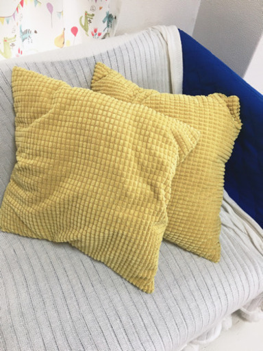 IKEA 2人がけ ソファ クッション2個付き