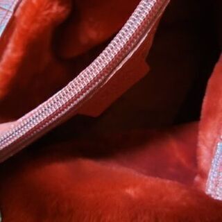 『FURLA』フルラ ムートン ファー 
トートバッグ レッドの画像