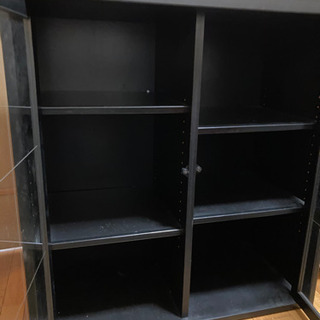 受け渡し決まりました⭐︎黒　両開きキャビネットの画像