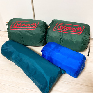 中古　寝袋、テントセット コールマン他
