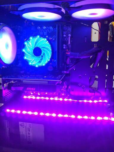 自作ゲーミングパソコン core i5-7400 SSD+HDD GTX1650 MSI 高速PC ケース新品良品