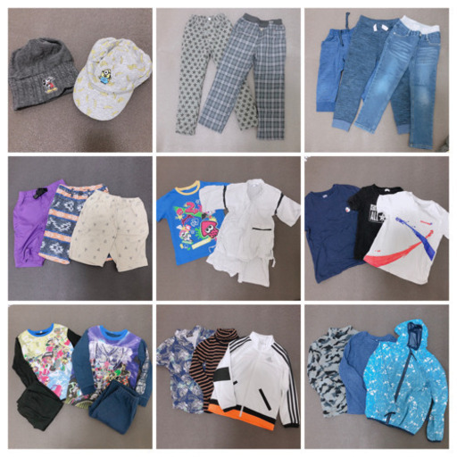 男の子120サイズトップスパンツまとめ売り38点 パジャマ ボアトップス