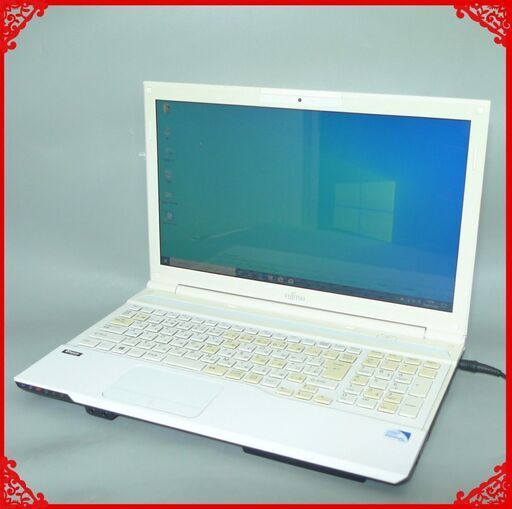 送料無料 1台限定 中古良品 15.6型 富士通 AH42/K ノートパソコン Pentium 4GB 750GB DVDマルチ 無線 カメラ Bluretooth Win10 LibreOffice