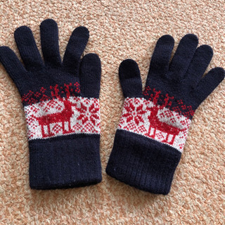 手袋  トナカイ柄