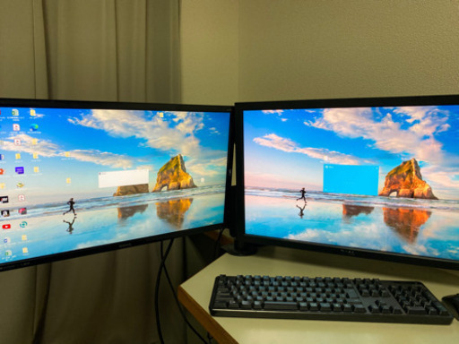 【お買い得】デスクトップパソコン　デュアルモニター　Windows10