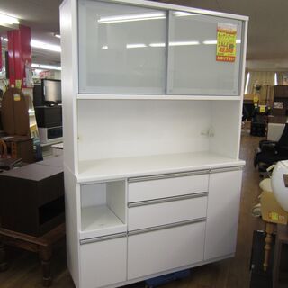 R218 高級 松田家具 キッチンボード、食器棚、幅141cm 美品