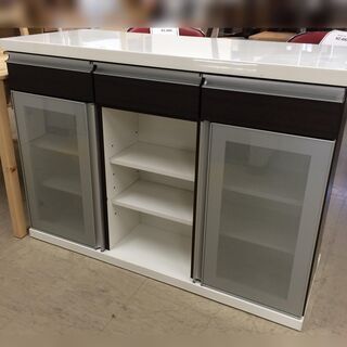 J455 ニトリ バーカウンター モデナ 120DBR ホワイト...