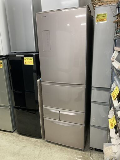 東芝 大型 冷蔵庫 幅60cm 426L 2014年製 5ドア GR-H43G ピンクゴールド 右開き 自動製氷 ガラス棚 400Lクラス TOSHIBA 南12条店