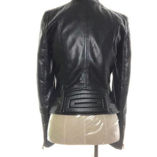 Zara ザラフェイクレザーモトジャケットライダースジャケットSの画像